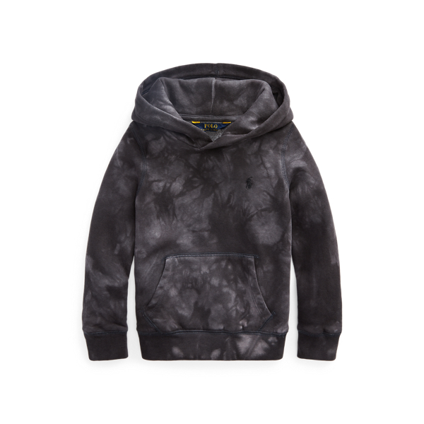 tie dye cotton hoodie polo