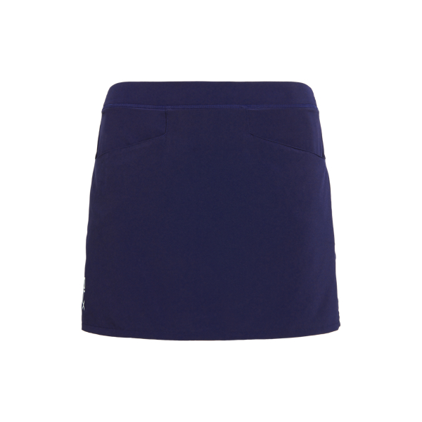 Ralph Lauren Pleated Four-way-stretch Skort In French Navy