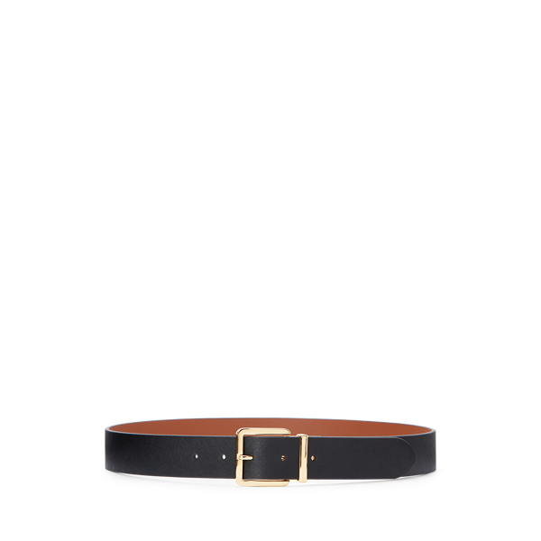 Ceinture réversible cuir hachure croisée