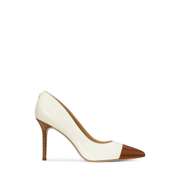ralph lauren white pumps womens
