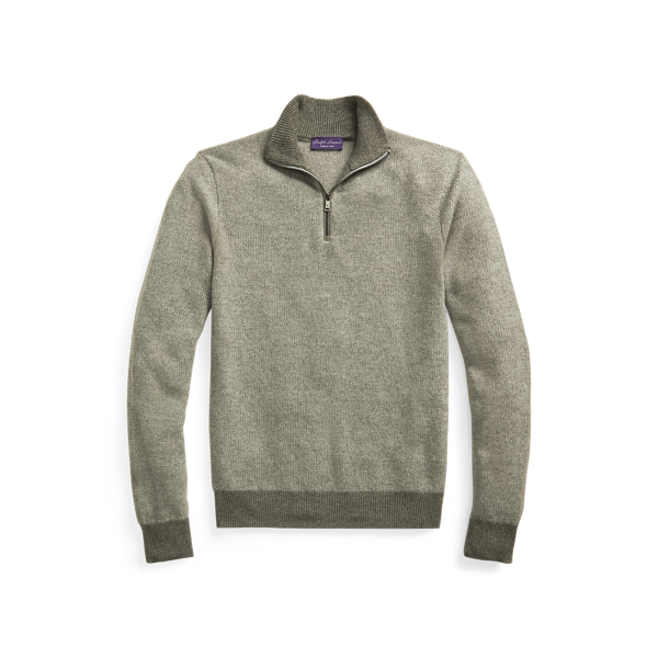 Pull en cachemire avec quart de zip