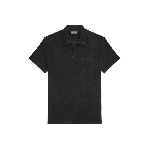 Ralph Lauren Terry Polo Shirt In Classic Black