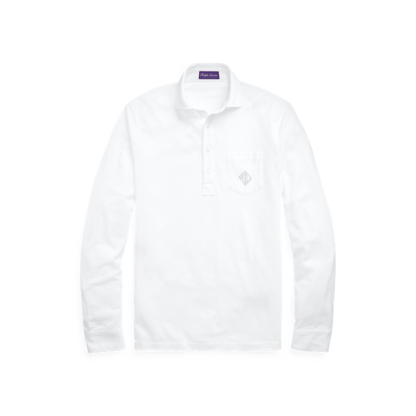 Polo à monogramme en coton piqué