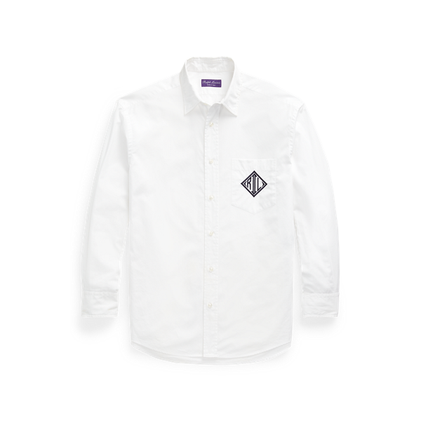 Chemise en popeline à monogramme