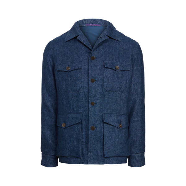 Veste à chevrons en lin