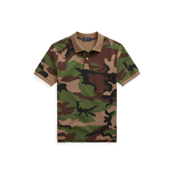 Camo Cotton Mesh Polo Shirt