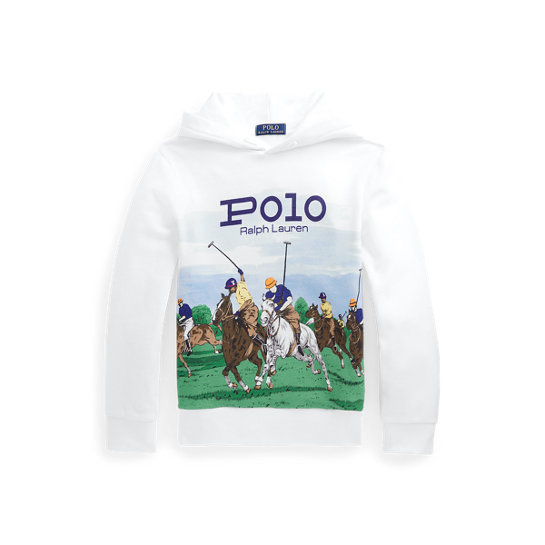 Sweat à capuche molleton motif équestre