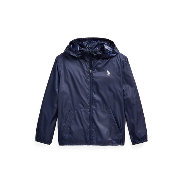 Polo Ralph Lauren Kids' Packable Hooded Jacket In French Navy