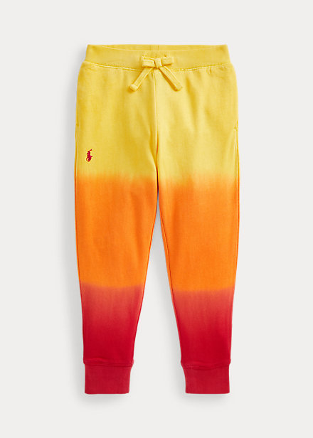Polo Ralph Lauren Kids' Tie-dye Cotton Terry Jogger In Lemon Crush
