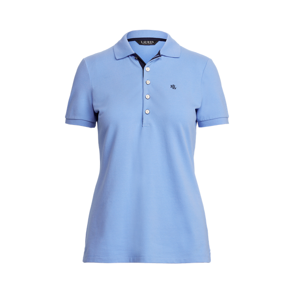 Lauren Ralph Lauren Piqué Polo Shirt In Cabana Blue