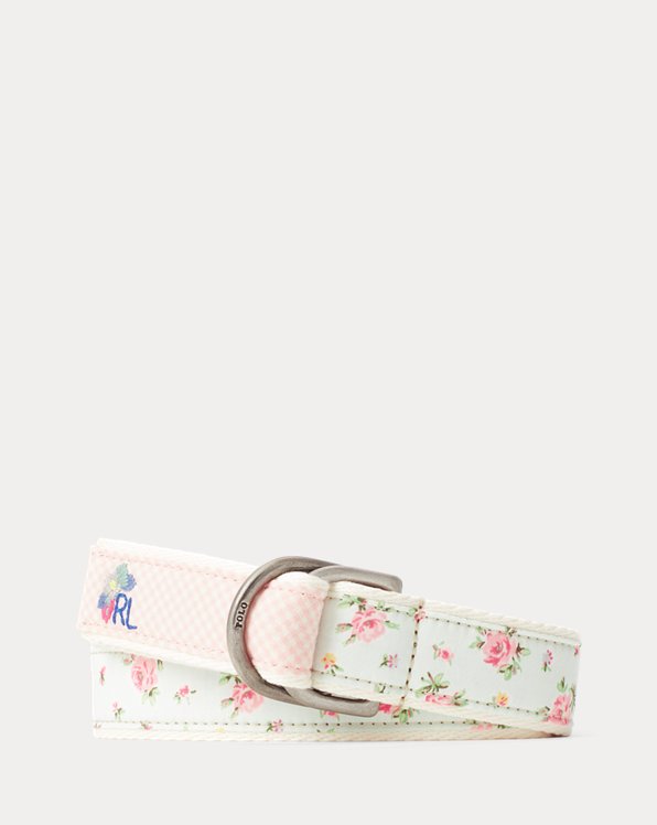 Floral & Gingham Webbed Cotton Belt