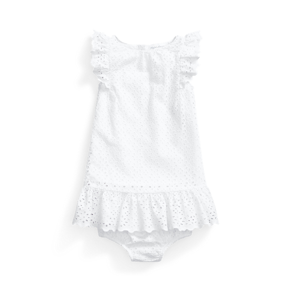 ralph lauren baby girl white dress