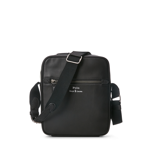 Ralph Lauren Leather Crossbody Bag In Black