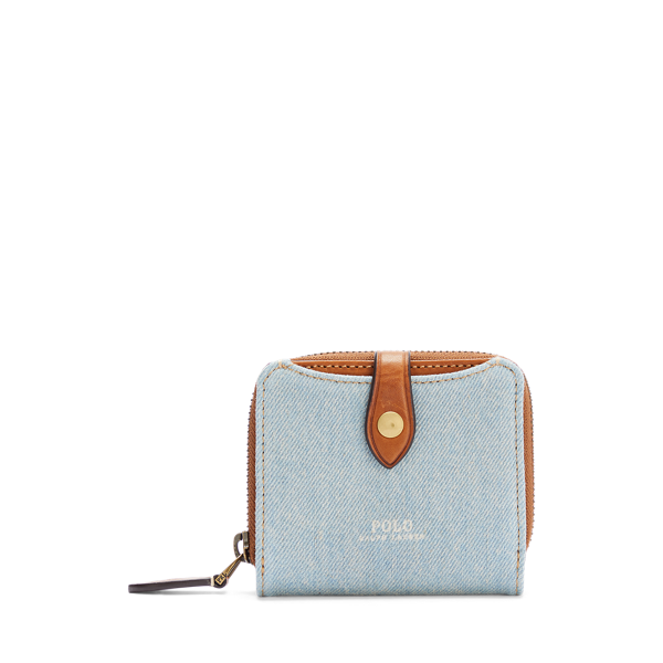 Portefeuille compact en denim
