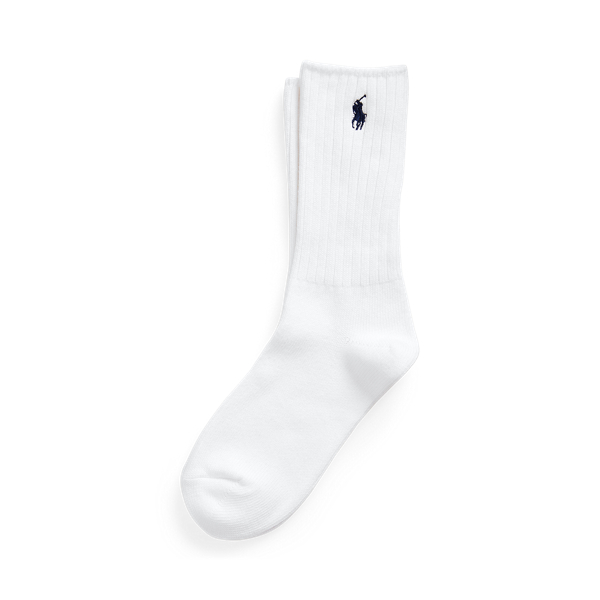 Polo Ralph Lauren Embroidered Pony Crew Socks In White