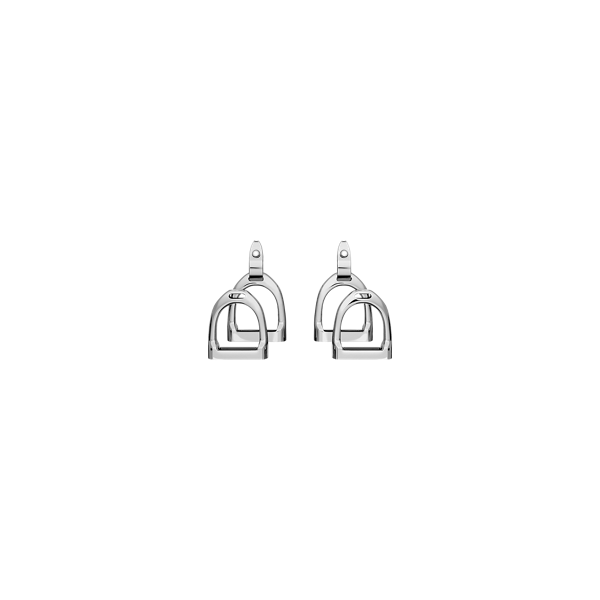 Boucles d'oreilles double étrier argent