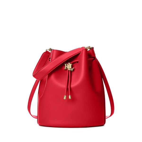 RALPH LAUREN LEATHER LARGE ANDIE DRAWSTRING BAG 0044266682