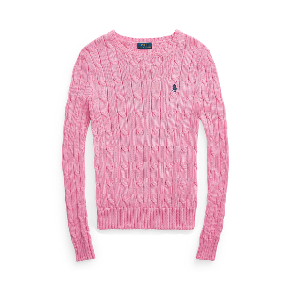 Polo Ralph Lauren Cable-knit Cotton Sweater In Harbor Pink