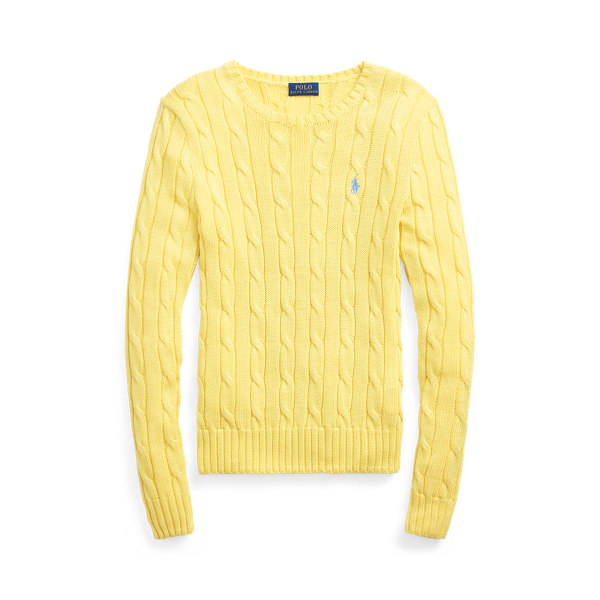 Polo Ralph Lauren Cable-knit Cotton Sweater In Bristol Yellow