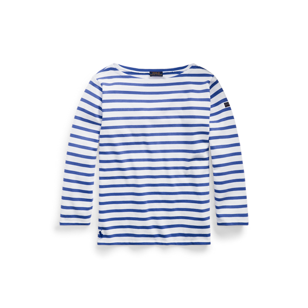 Chemisier rayé à encolure bateau