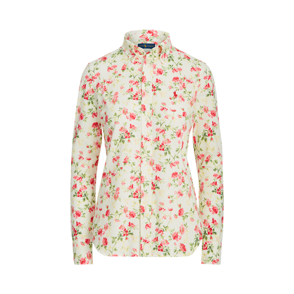 Chemise en coton à motif fleuri