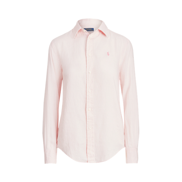 Ralph Lauren Relaxed Fit Linen Shirt In Hint Of Pink