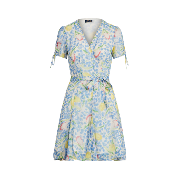 Ralph Lauren★Crinkled Floral Wrap Dress Crinkled Floral Wrap Dress