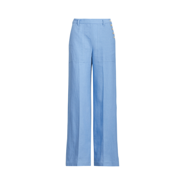 Buttoned-Placket Linen Trouser | Ralph Lauren UK