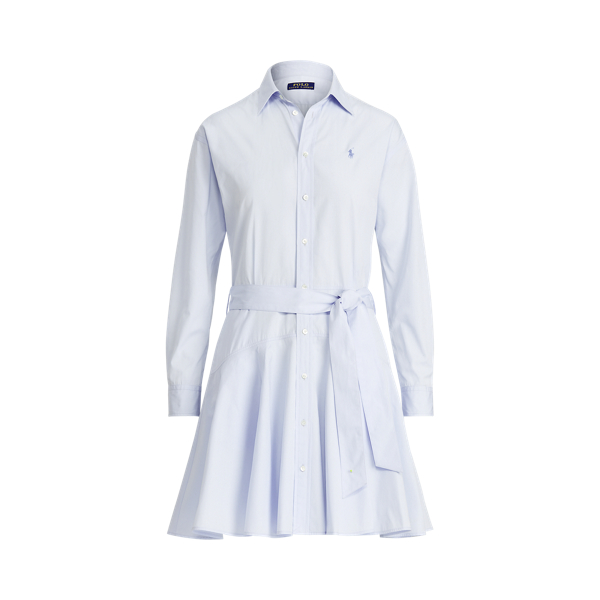 Wednesday fast host Ralph Lauren Cotton Broadcloth Shirtdress In Blue | ModeSens