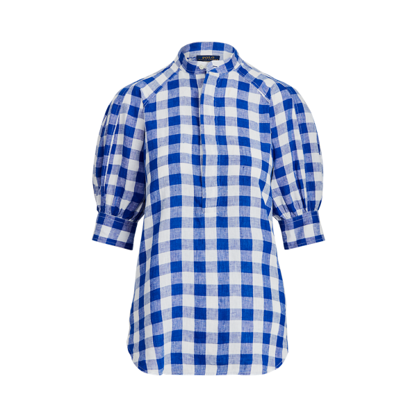 Chemisier vichy en lin