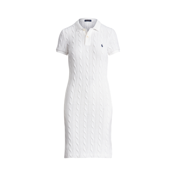 Ralph Lauren Knits CABLE-KNIT POLO DRESS