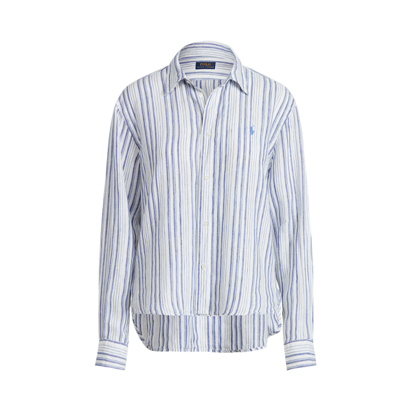 Chemise en lin rayé