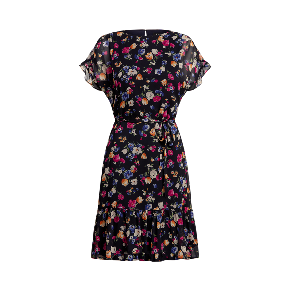 Robe en georgette fleurie