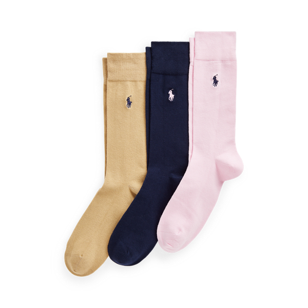 Ralph Lauren Cotton-blend Trouser Sock 3-pack In Pink