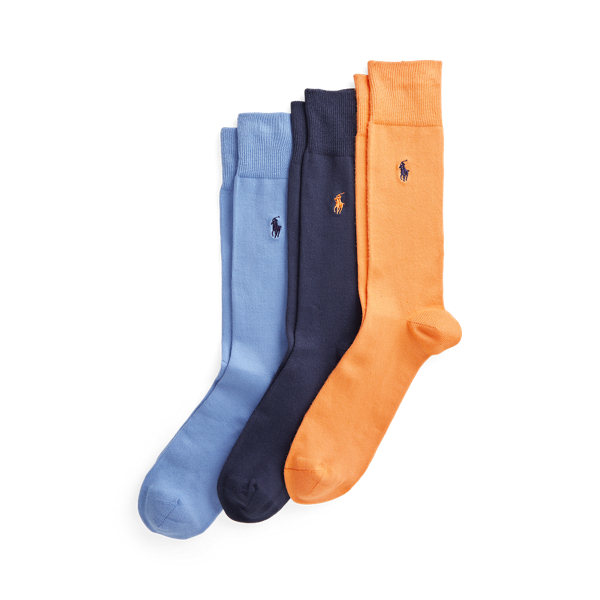 Ralph Lauren Supersoft Trouser Sock 3-pack In Peach