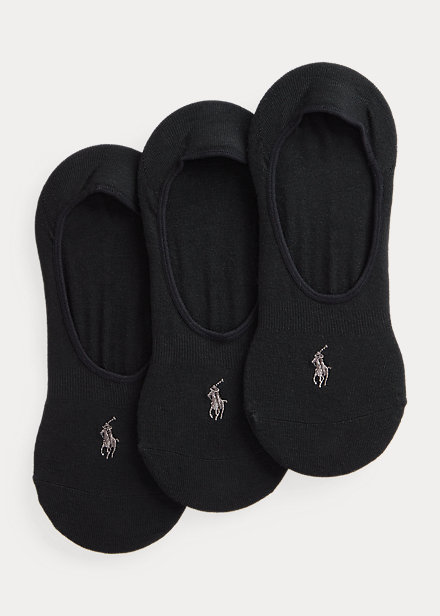 Ralph Lauren No-show Liner Sock 3-pack In Black