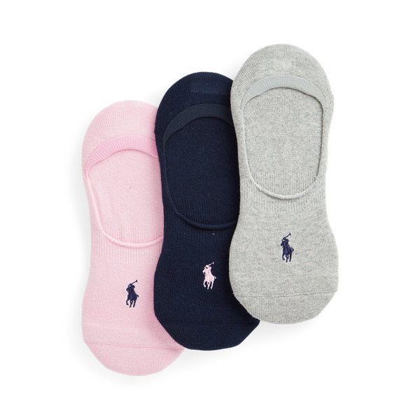 Ralph Lauren Sneaker Liner Sock 3-pack In Pink