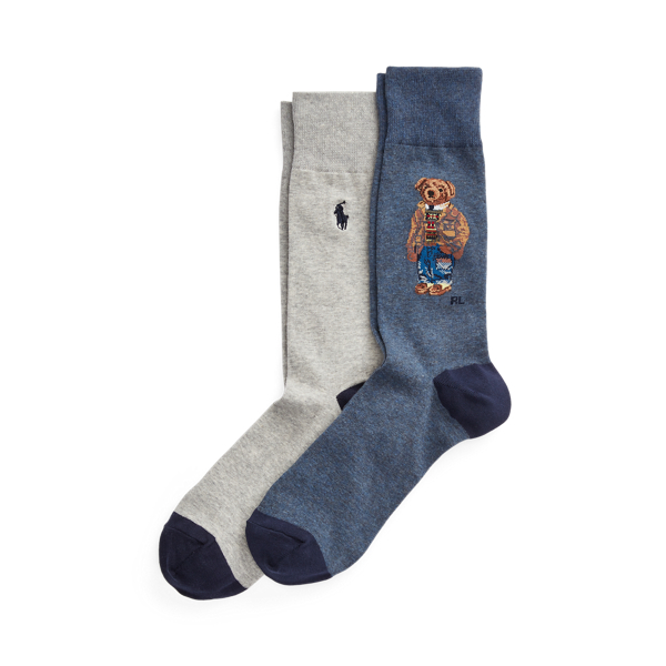 fútbol americano Correspondiente eternamente 2 pares de calcetines largos Polo Bear para Men | Ralph Lauren® ES