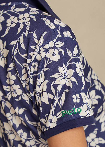 Shop Ralph Lauren The Earth Polo In Navy/cream Floral