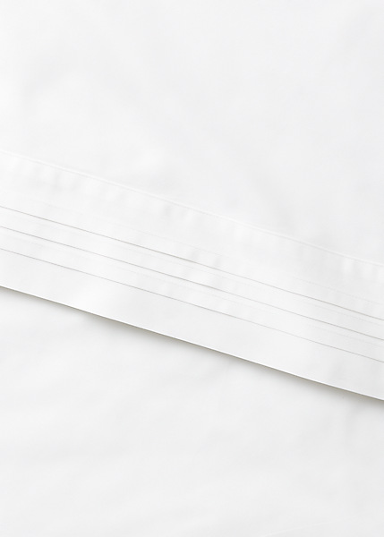 Shop Ralph Lauren Cotton Tuxedo Pleat Sheeting In White
