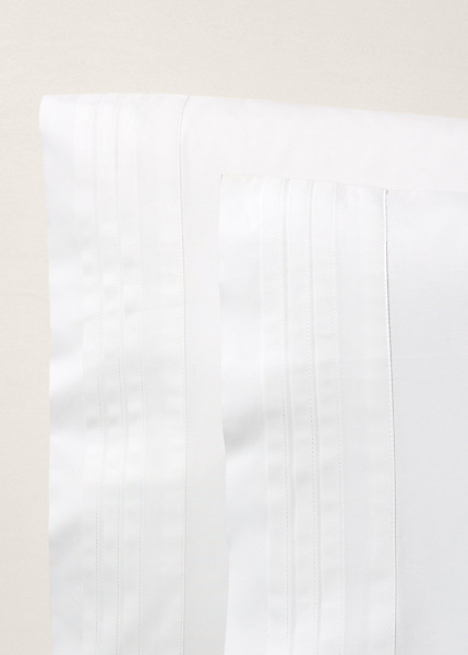 Shop Ralph Lauren Organic Cotton Tuxedo Pleat Sheeting In White
