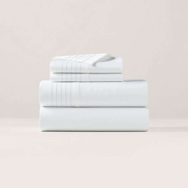 Ralph Lauren Organic Cotton Sateen Handkerchief Sheet In Blue Hyacinth