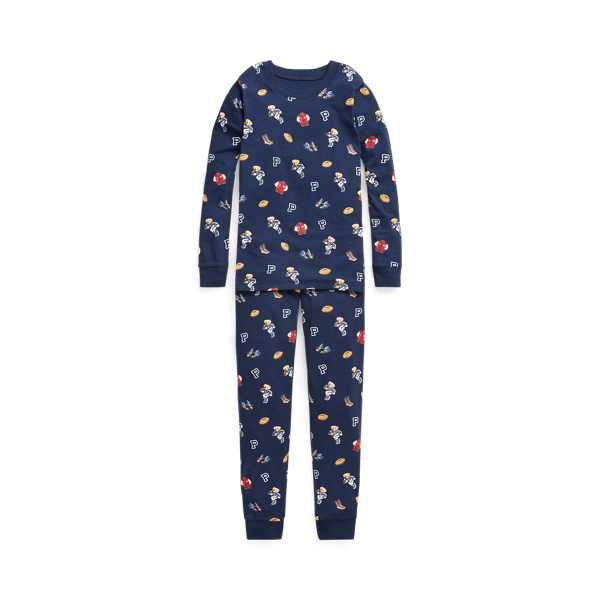 polo bear stretch jersey sleep set