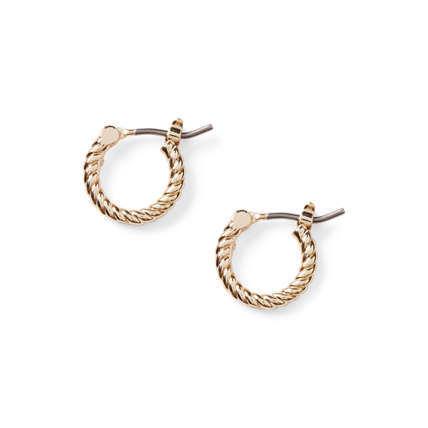 Mini créoles en corde dorées