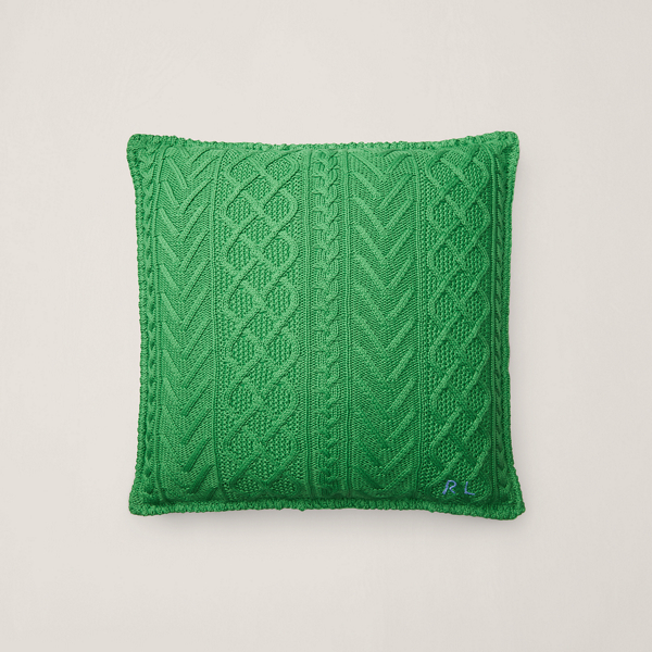 Ralph Lauren Highland Throw Pillow In True Bottle Green