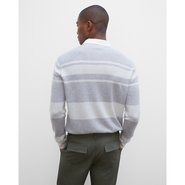 Men's Long Sleeve Striped Rugby Sweater Club Monaco
