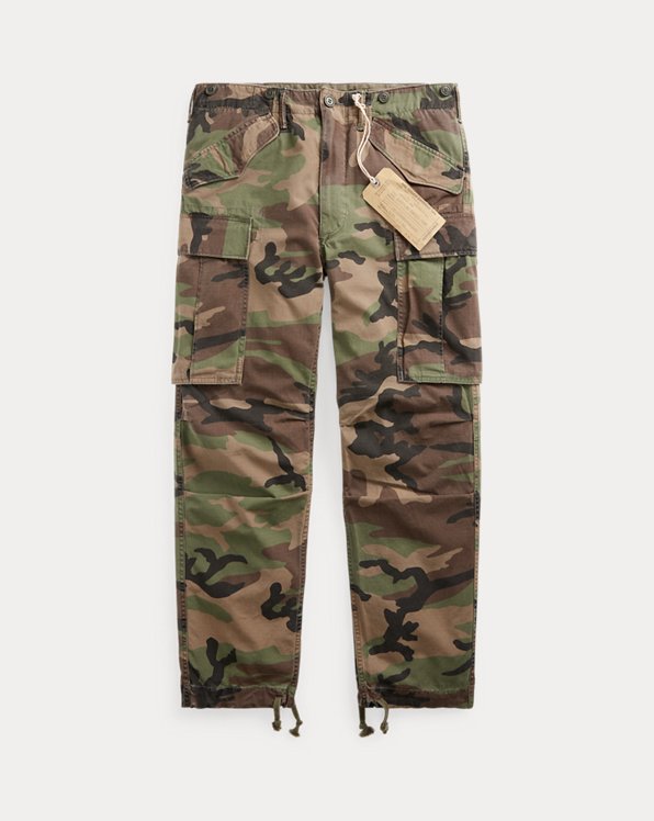 Pantalon cargo camouflage en ripstop