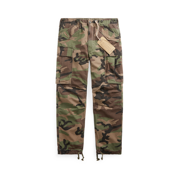 Pantalon cargo camouflage en ripstop