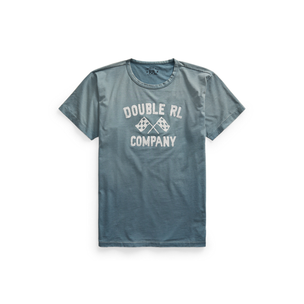 Double Rl Jersey Graphic T-shirt In Blue