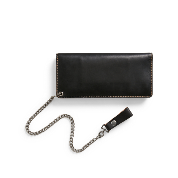DOUBLE RL LEATHER CHAIN WALLET 0044080877